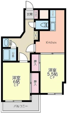 六郷土手駅 徒歩3分 2階の物件間取画像